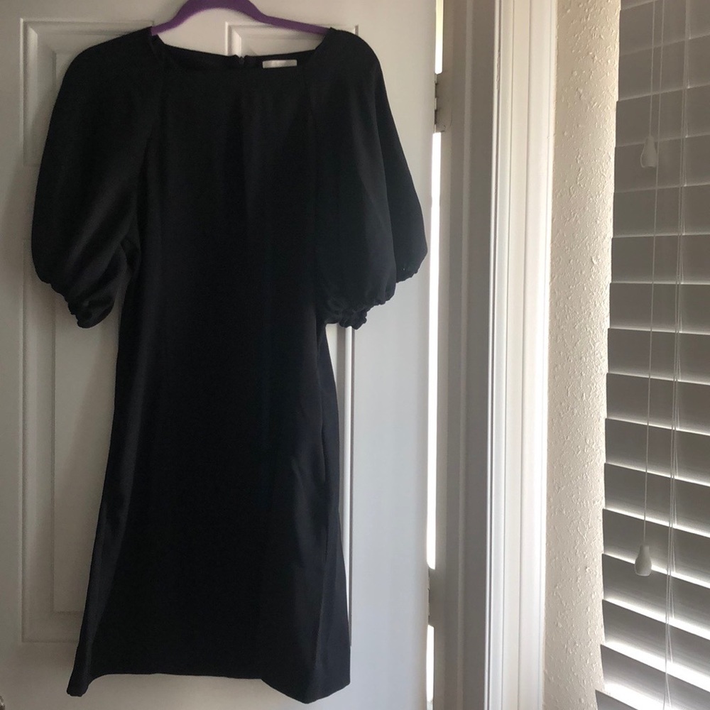 Cos puffy sleeve black dress